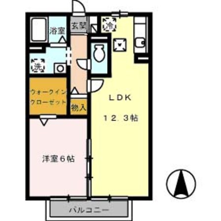 リヴェール北御座 C棟の物件間取画像